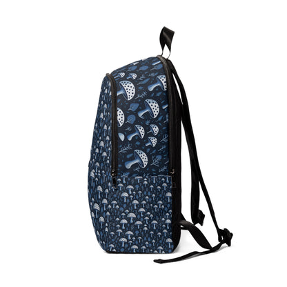 Blue Shrooms - Fabric Backpack